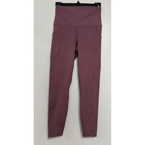 Athletic‎ Works High Waisted Leggings Womens Size Medium M Mauve Pockets